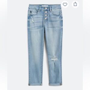 KanCan Light Blue Distressed Ankle Jeans